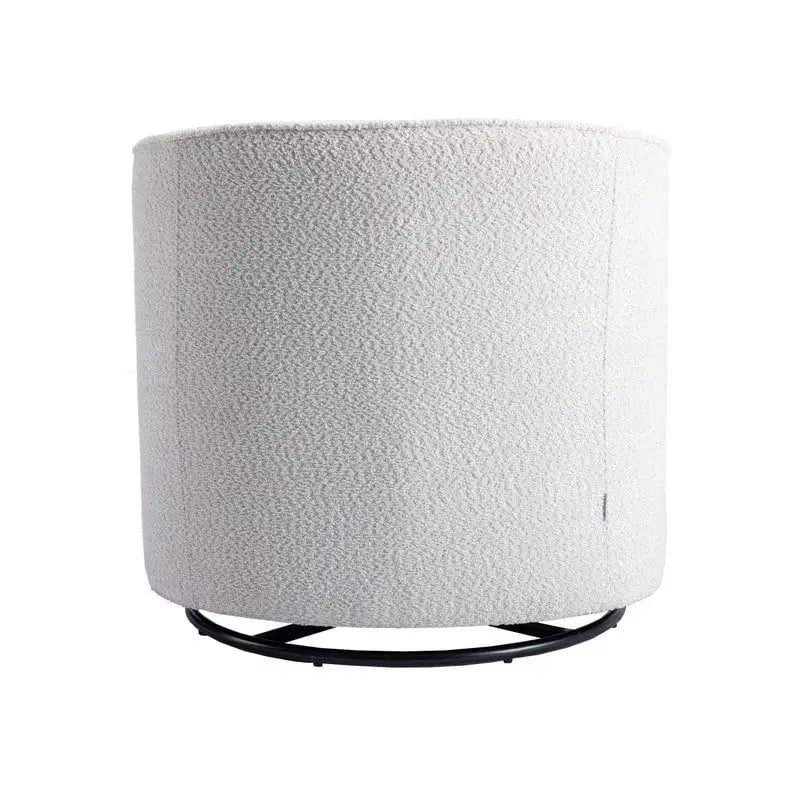 Round Swivel Barrel Accent Armchair with Upholstered Velvet Seat
