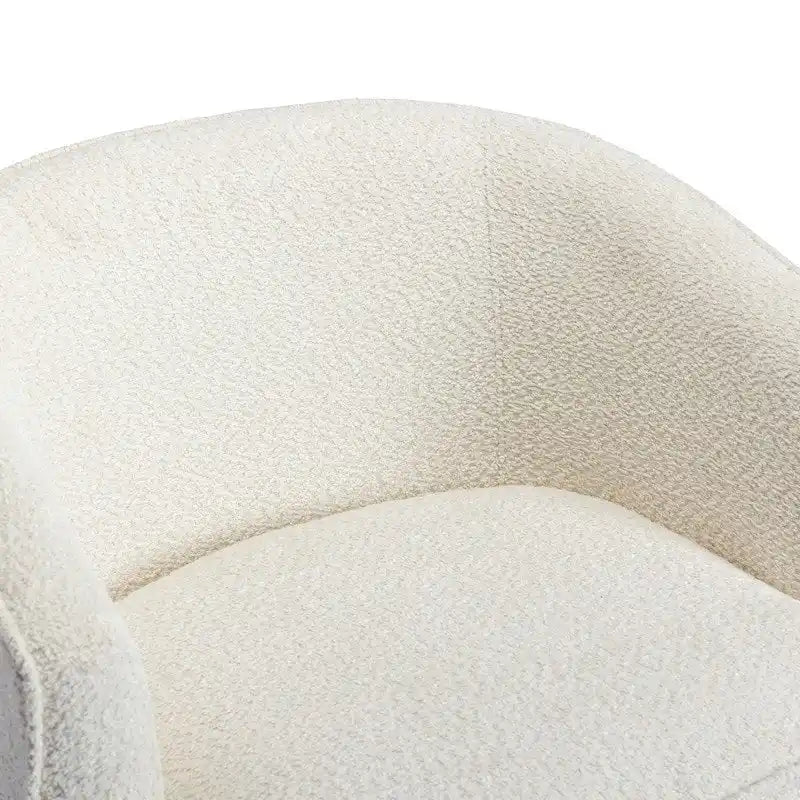 Round Swivel Barrel Accent Armchair with Upholstered Velvet Seat