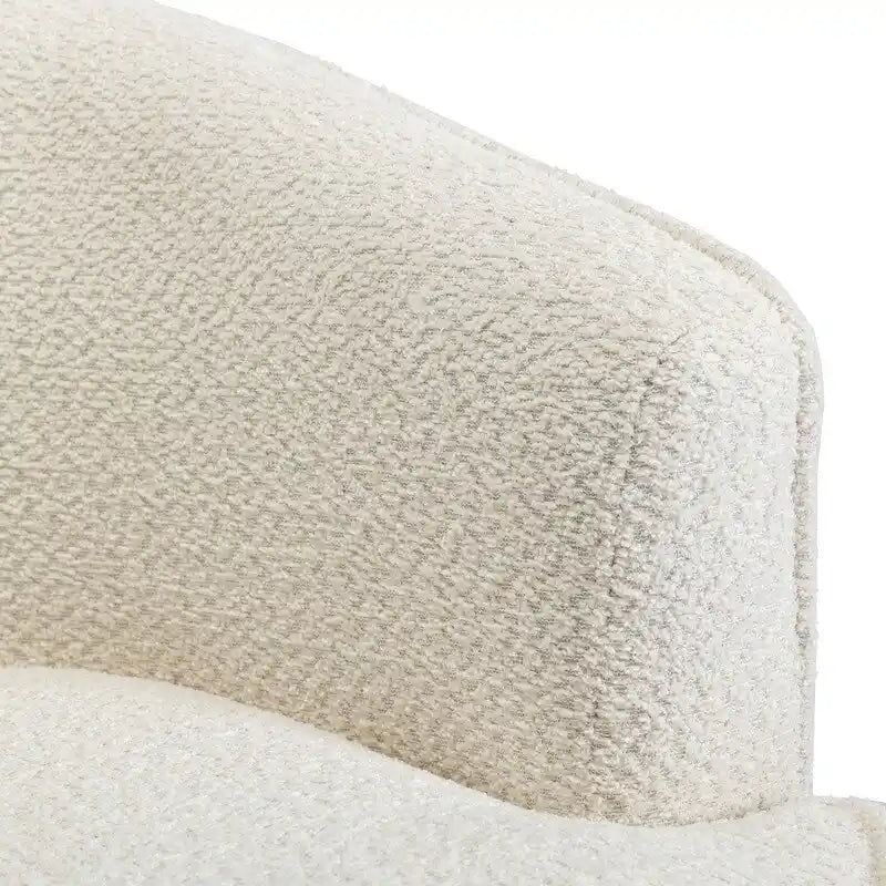 Round Swivel Barrel Accent Armchair with Upholstered Velvet Seat