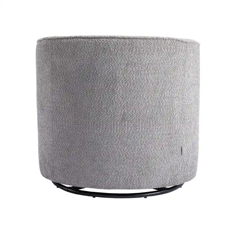 Round Swivel Barrel Accent Armchair with Upholstered Velvet Seat