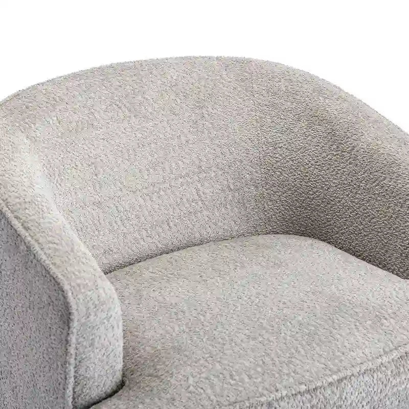 Round Swivel Barrel Accent Armchair with Upholstered Velvet Seat