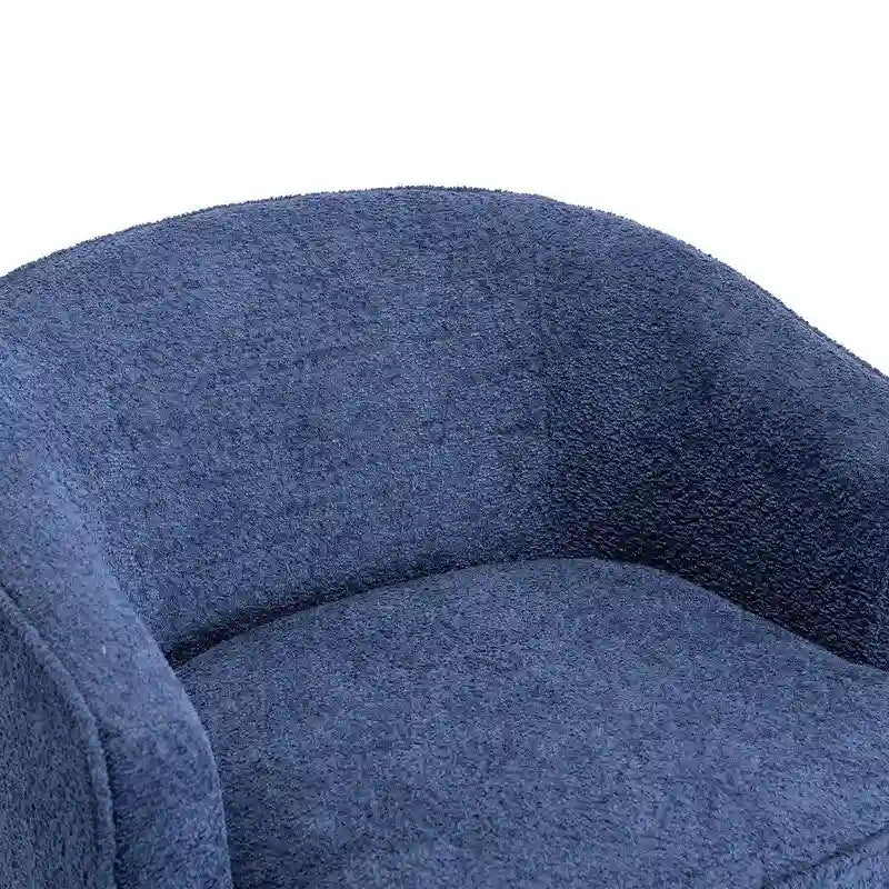 Round Swivel Barrel Accent Armchair with Upholstered Velvet Seat