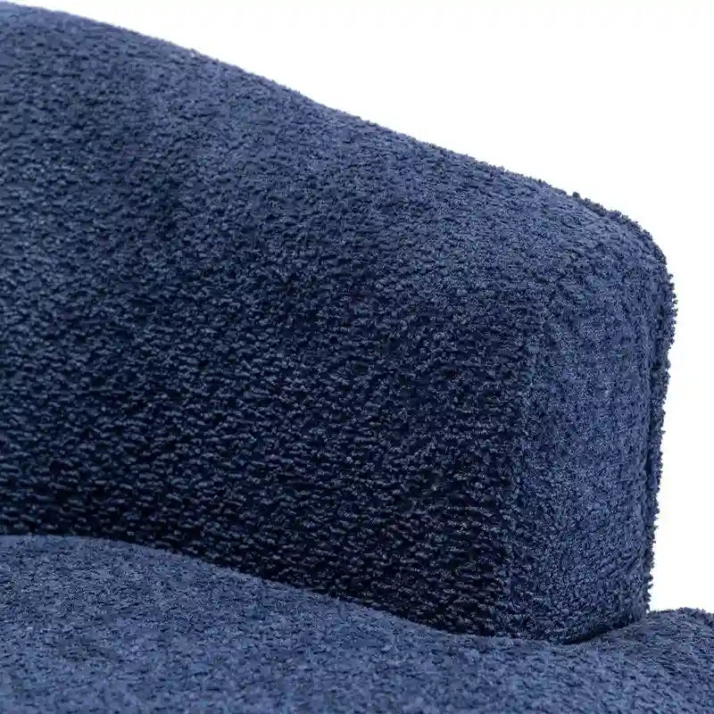 Round Swivel Barrel Accent Armchair with Upholstered Velvet Seat