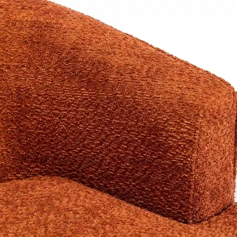 Round Swivel Barrel Accent Armchair with Upholstered Velvet Seat