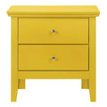 2-Drawer Transitional Nightstand with Colorful Finish and Storage