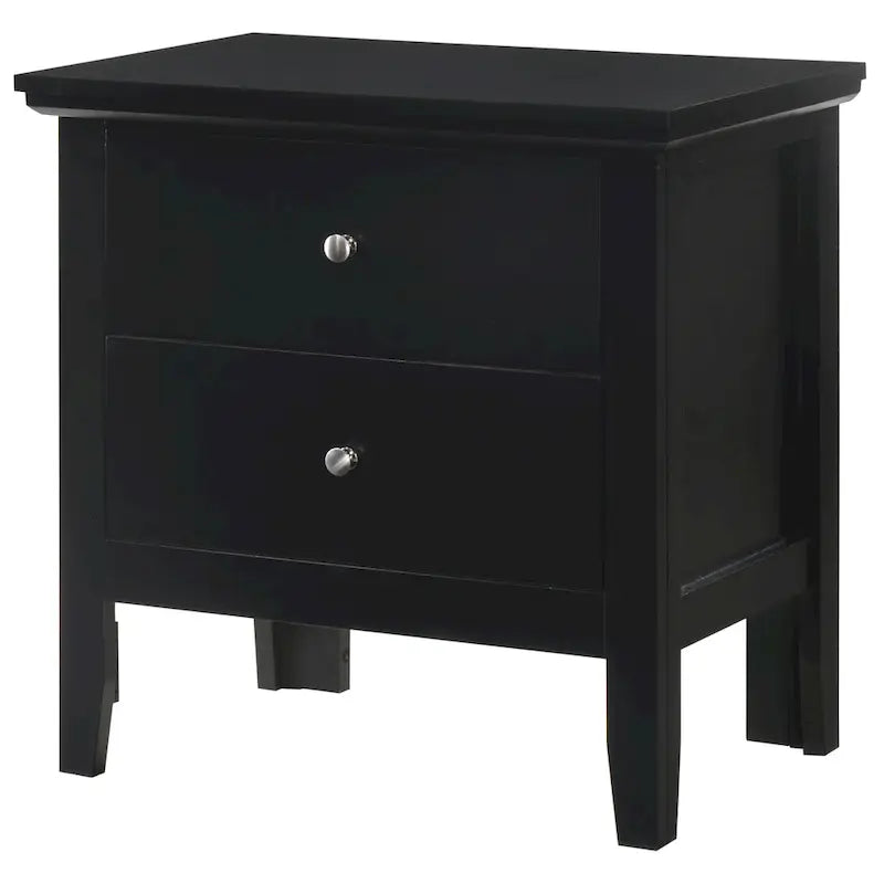 2-Drawer Transitional Nightstand with Colorful Finish and Storage