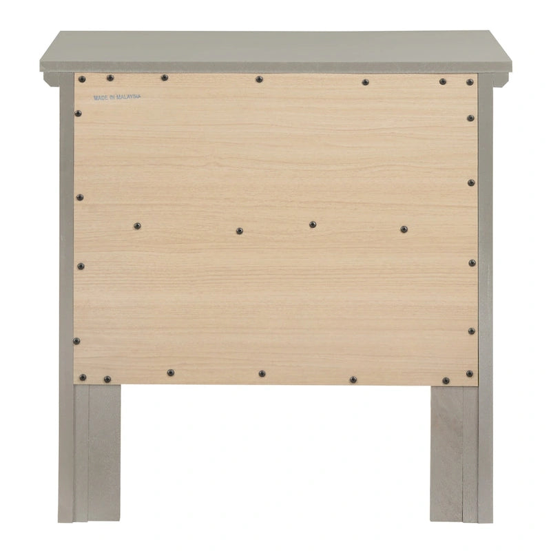 2-Drawer Transitional Nightstand with Colorful Finish and Storage