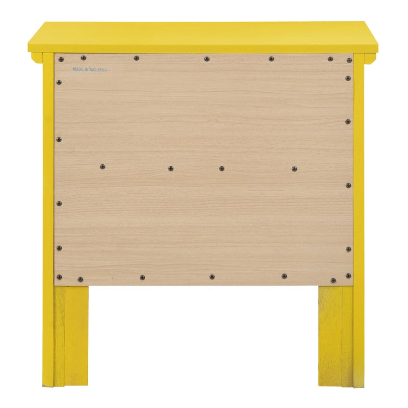 2-Drawer Transitional Nightstand with Colorful Finish and Storage