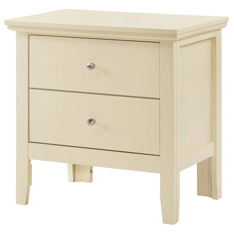 2-Drawer Transitional Nightstand with Colorful Finish and Storage