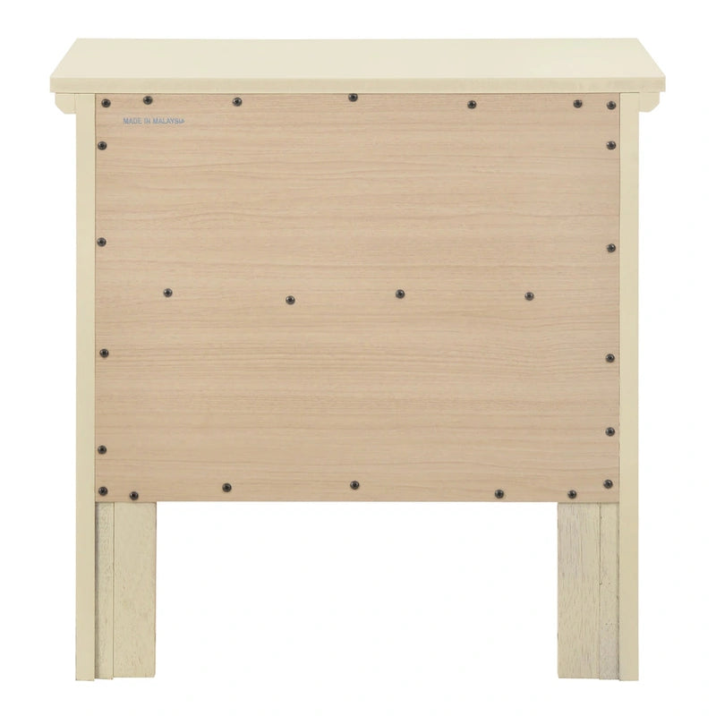 2-Drawer Transitional Nightstand with Colorful Finish and Storage