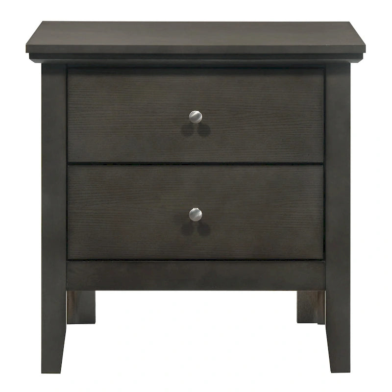2-Drawer Transitional Nightstand with Colorful Finish and Storage