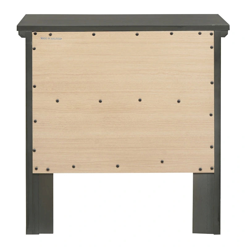 2-Drawer Transitional Nightstand with Colorful Finish and Storage