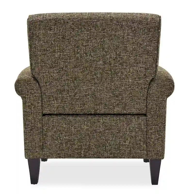 Traditional Rolled Arm Accent Chair with Nailhead Trim Upholstered