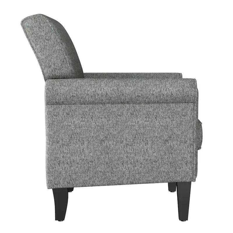 Traditional Rolled Arm Accent Chair with Nailhead Trim Upholstered