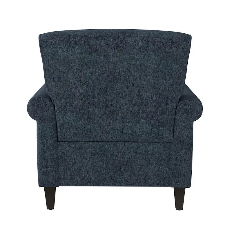 Traditional Rolled Arm Accent Chair with Nailhead Trim Upholstered