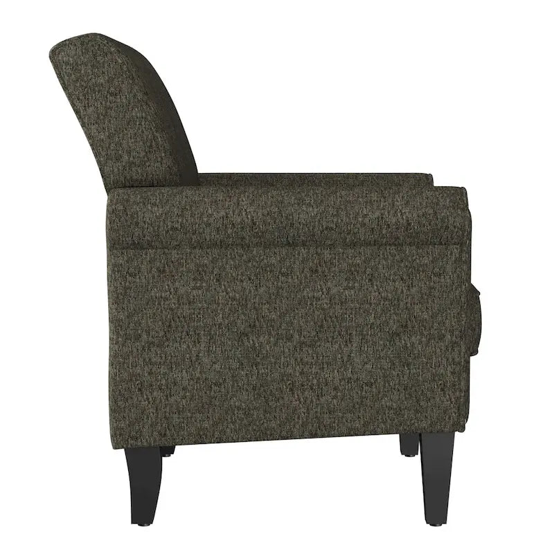 Traditional Rolled Arm Accent Chair with Nailhead Trim Upholstered