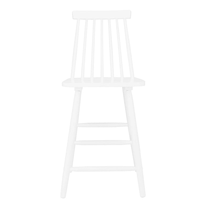 Spindle Back Farmhouse Counter Stool Rubberwood Frame Black White Grey Natural