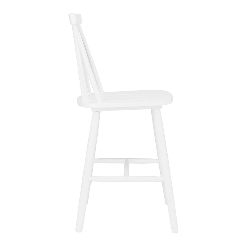 Spindle Back Farmhouse Counter Stool Rubberwood Frame Black White Grey Natural