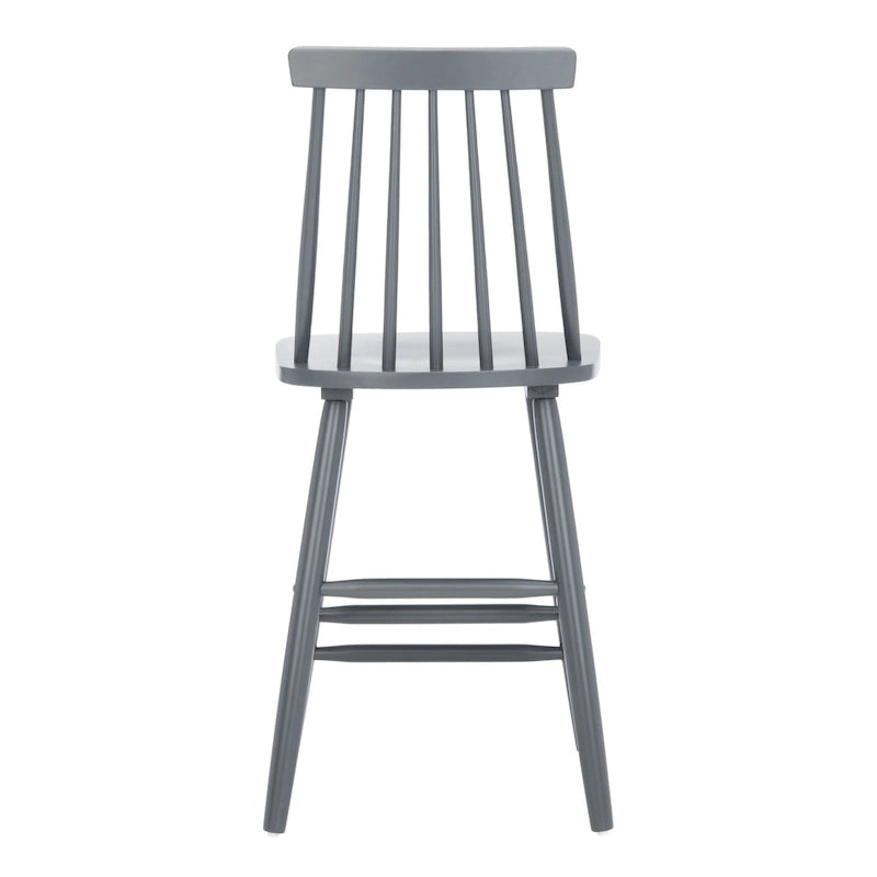 Spindle Back Farmhouse Counter Stool Rubberwood Frame Black White Grey Natural