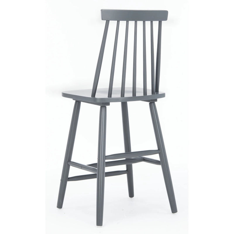 Spindle Back Farmhouse Counter Stool Rubberwood Frame Black White Grey Natural