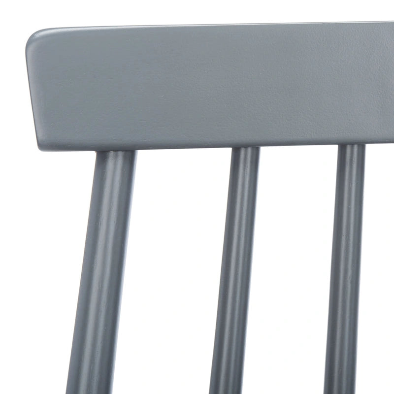 Spindle Back Farmhouse Counter Stool Rubberwood Frame Black White Grey Natural