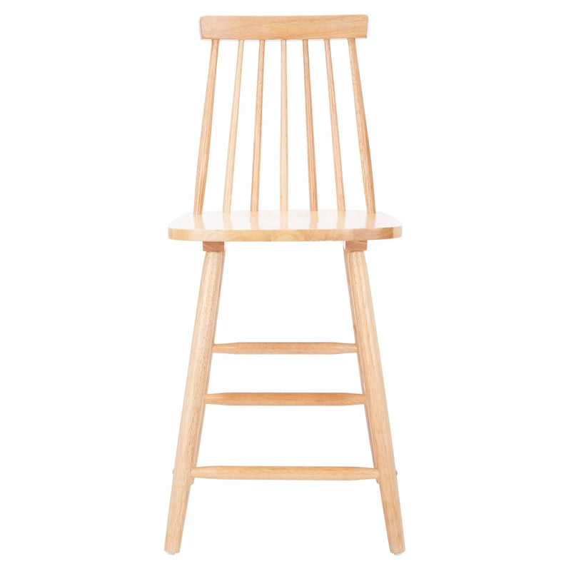 Spindle Back Farmhouse Counter Stool Rubberwood Frame Black White Grey Natural
