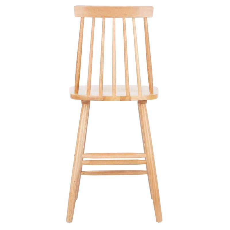 Spindle Back Farmhouse Counter Stool Rubberwood Frame Black White Grey Natural