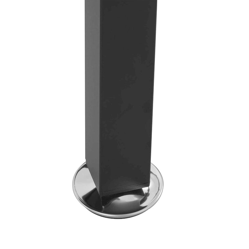 Black L-Shaped Corner Computer Desk with Metal Legs