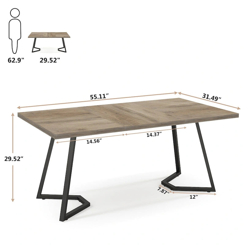 Modern Faux Marble Writing Desk with Gold Metal Frame White