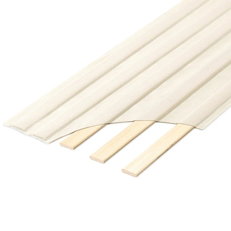 Fabric Covered Wooden Bed Slat Board Mattress Support Natural Wood