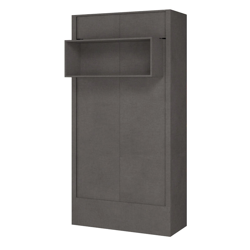 Twin Wall Murphy Bed with Display Shelf and Easy Lift System, Multi-Color