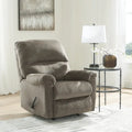 Nutmeg Polyester Upholstered Rocker Recliner Chair with One-Pull Reclining