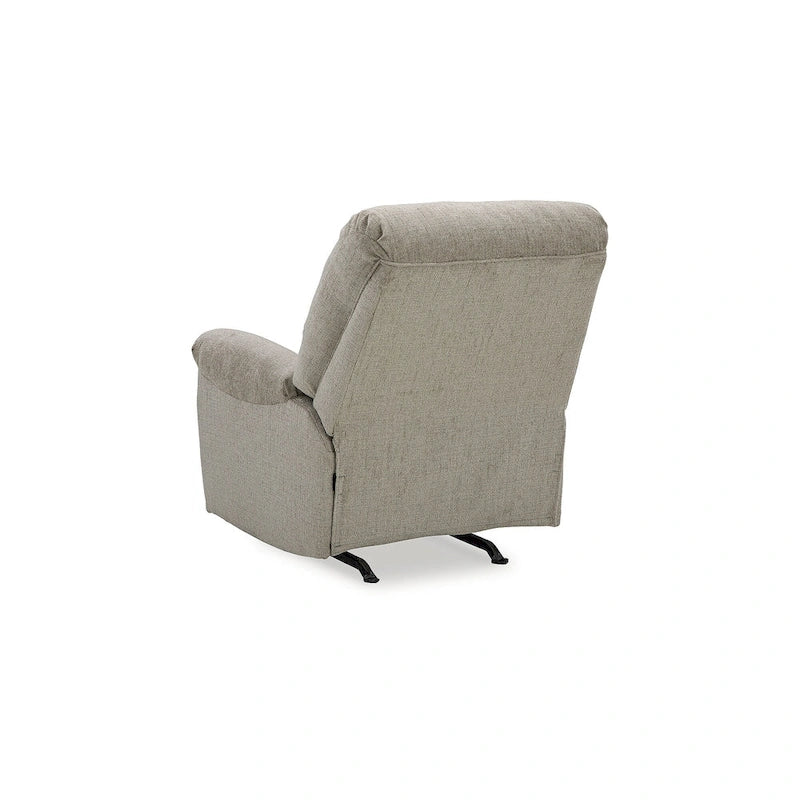 Nutmeg Polyester Upholstered Rocker Recliner Chair with One-Pull Reclining