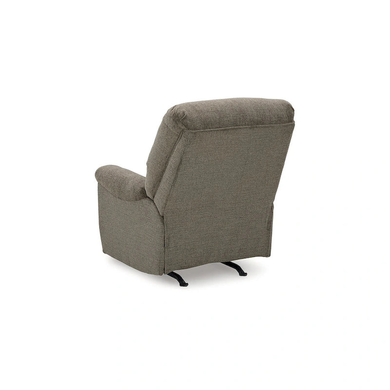 Nutmeg Polyester Upholstered Rocker Recliner Chair with One-Pull Reclining