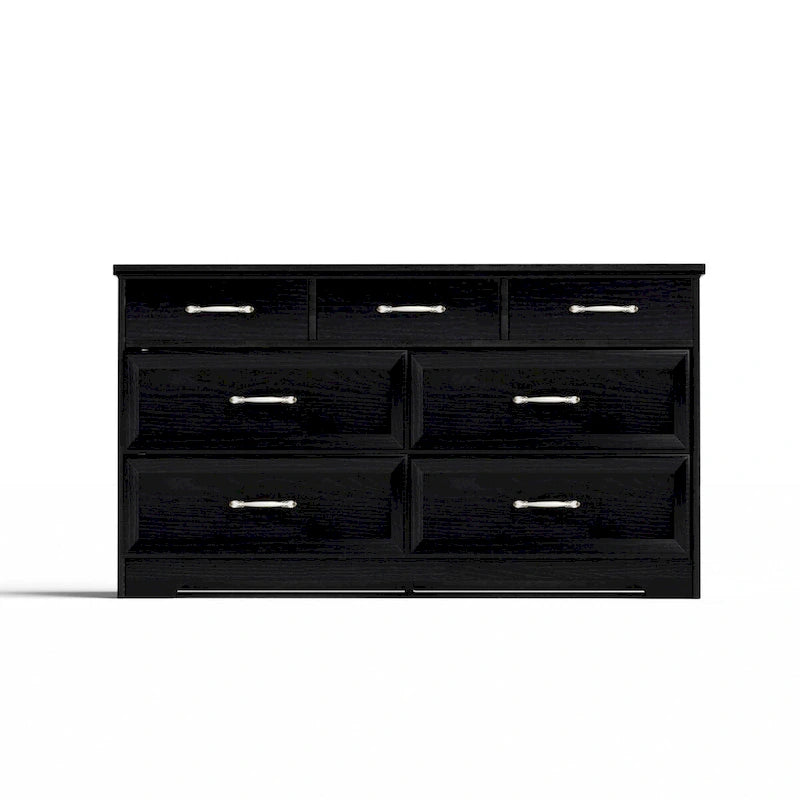 7-Drawer Wood Dresser with Smooth Glide Rails White Storage Chest